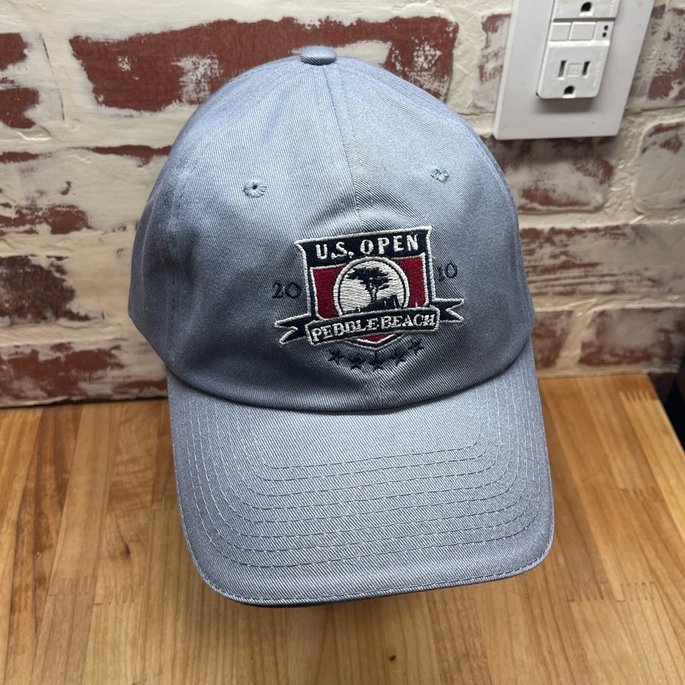 USGA 2010 US Open Pebble Beach Member Hat Blue Gray Adjustable Golf Cap